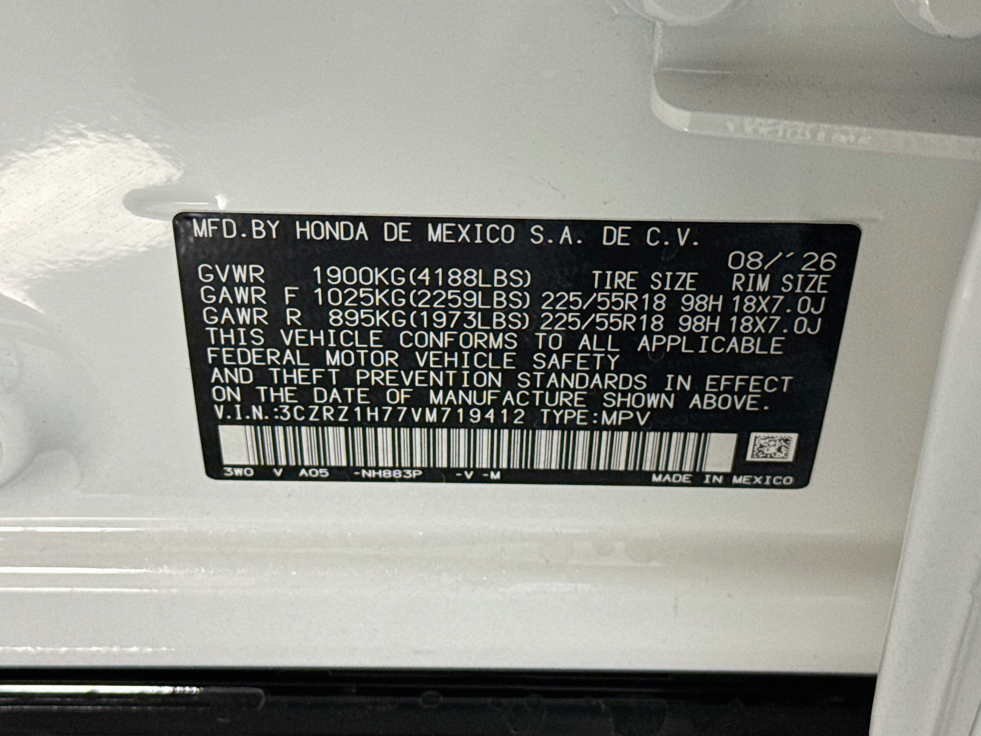 New 2027 Honda HR-V EX-L 4D Sport Utility in Tempe #H70076 | Tempe