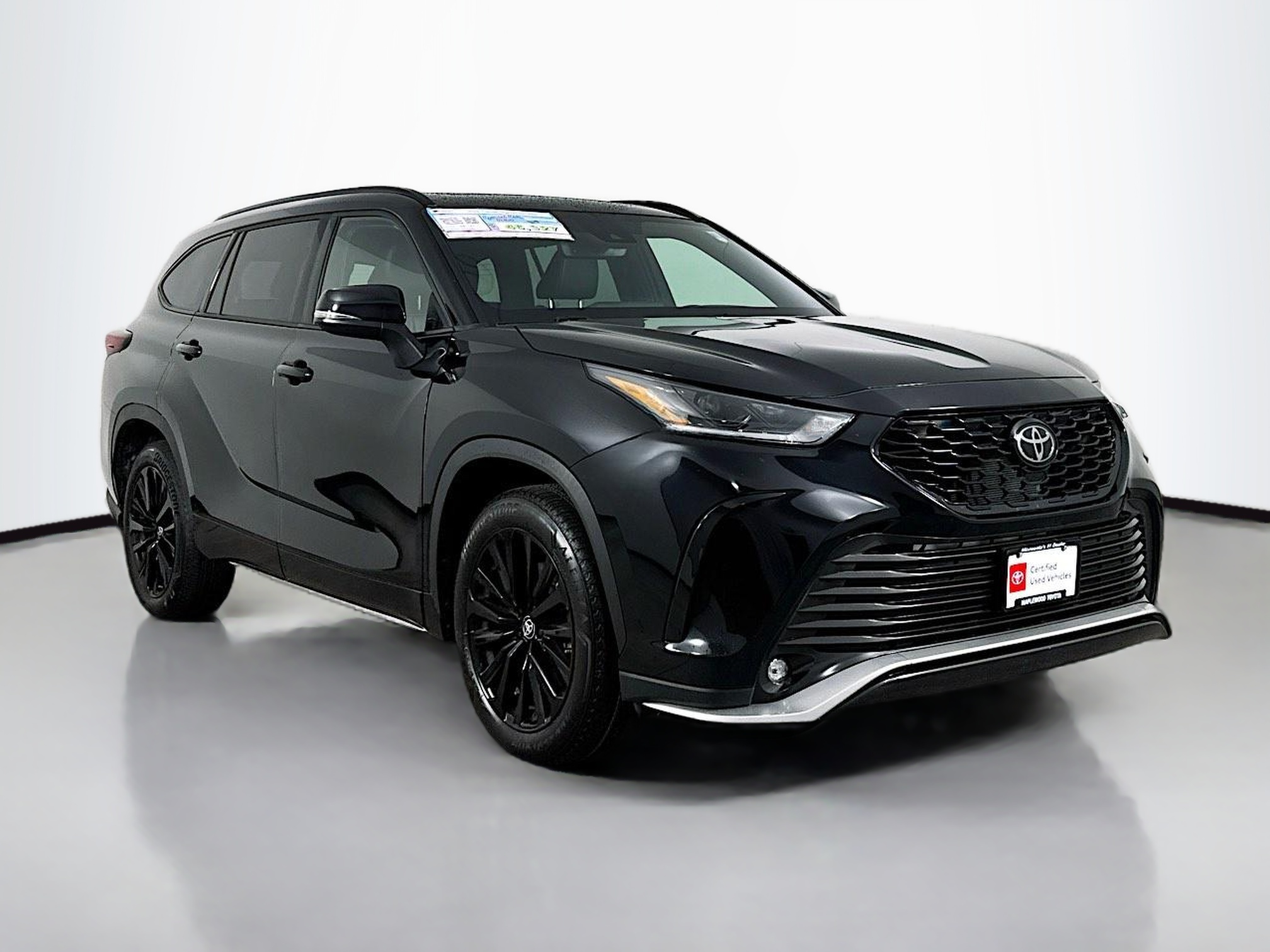 CPO Midnight Black Metallic 2025 Toyota Highlander XSE for Sale in